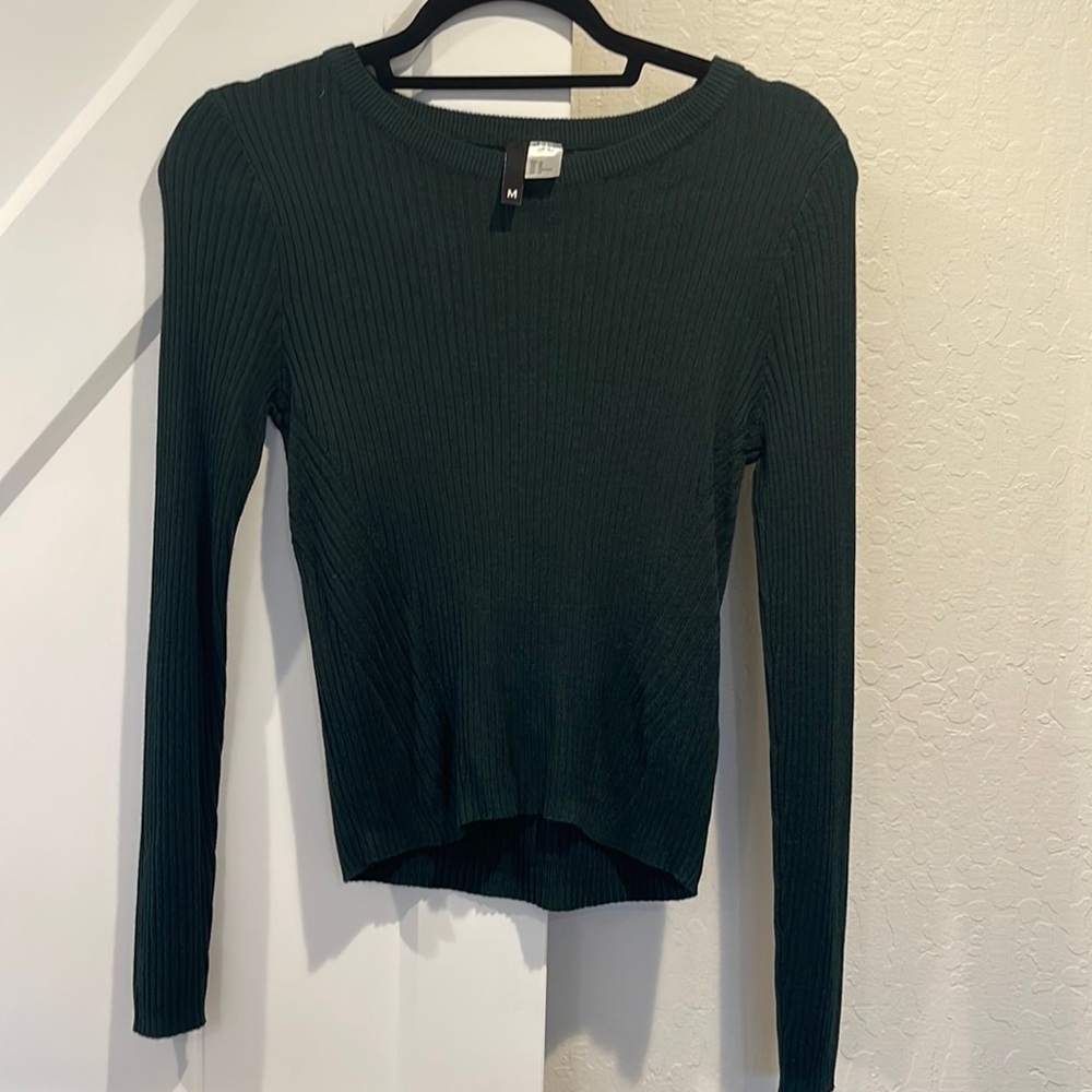 Forest green ribbed long sleeve